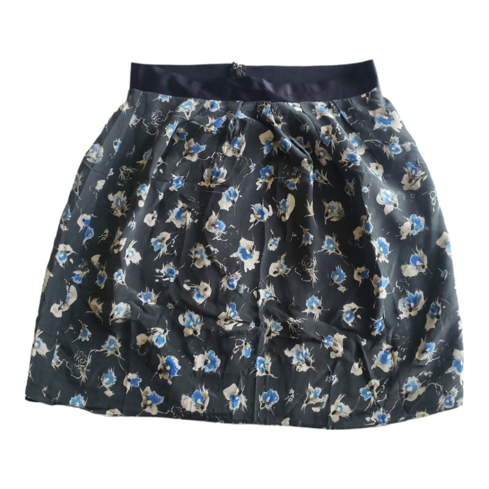 J crew 100% silk floral skirt size 6